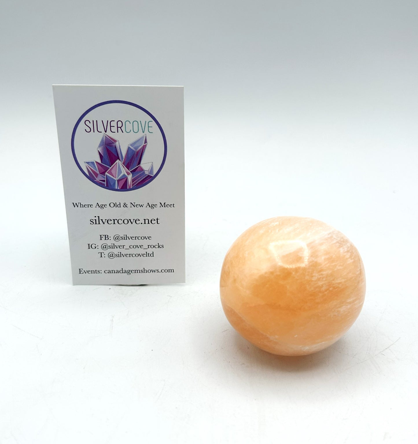 6 cm Peach Selenite Spheres (Case)