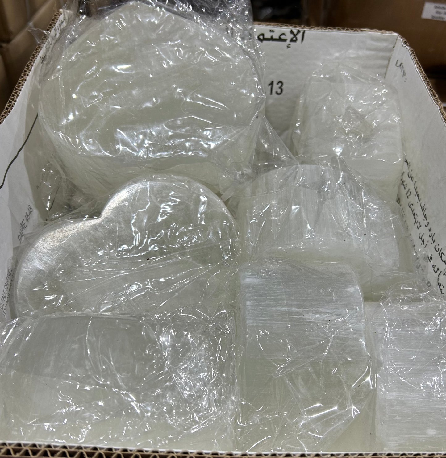 20cm Heart Selenite Lamp (8pc Case)