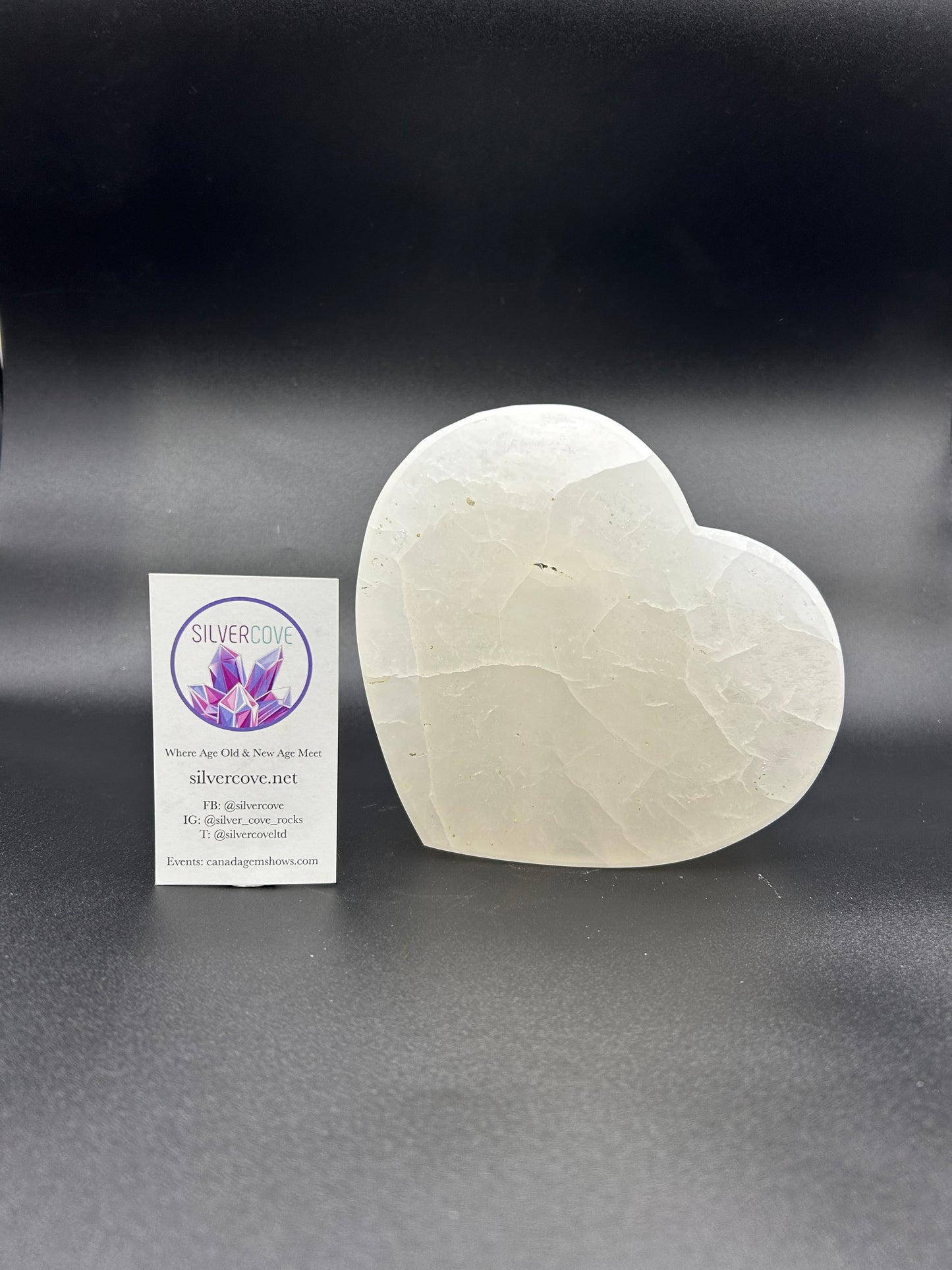 20cm Heart Selenite Lamp (8pc Case)