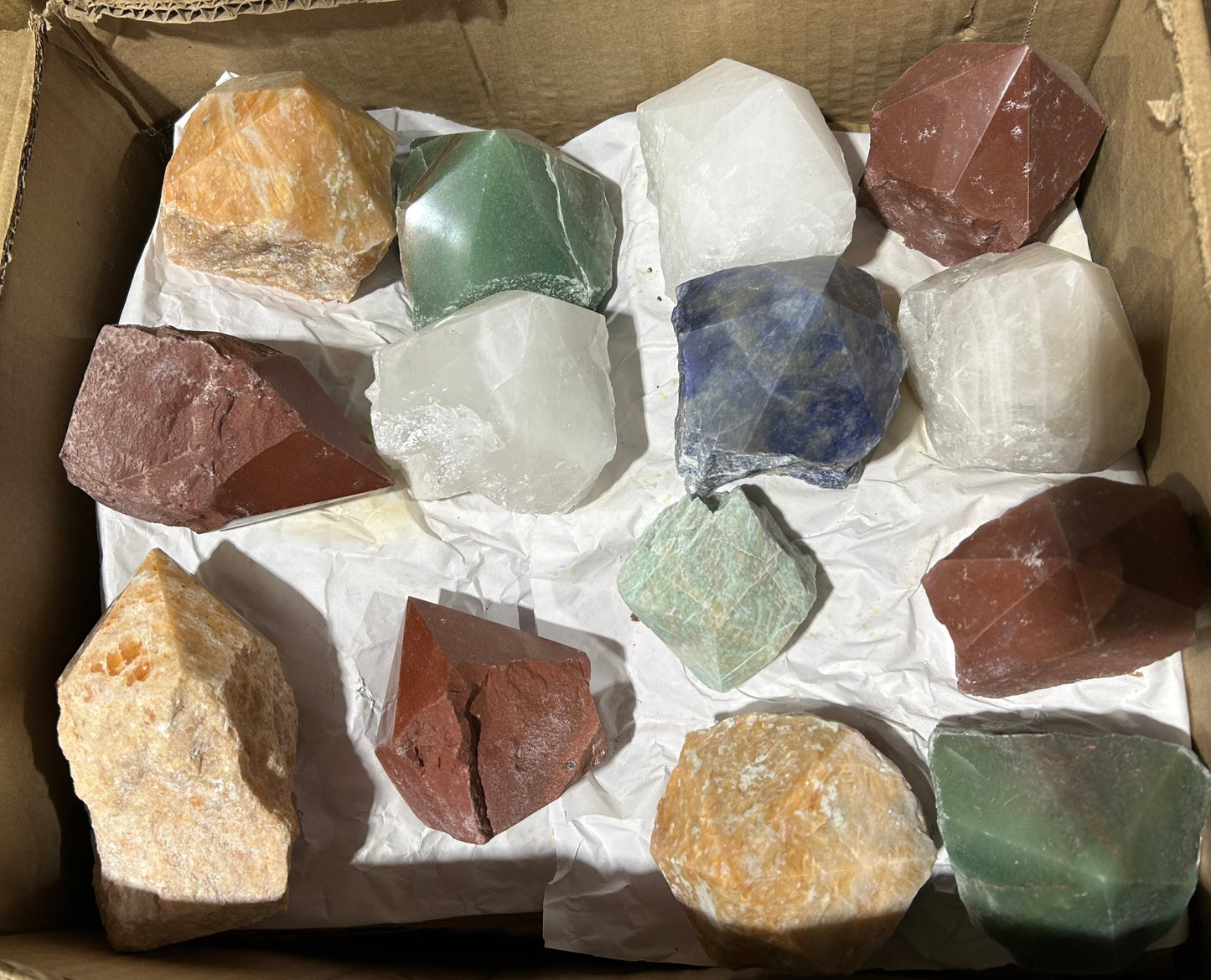 Mixed Stone Half Polished Points (Case)