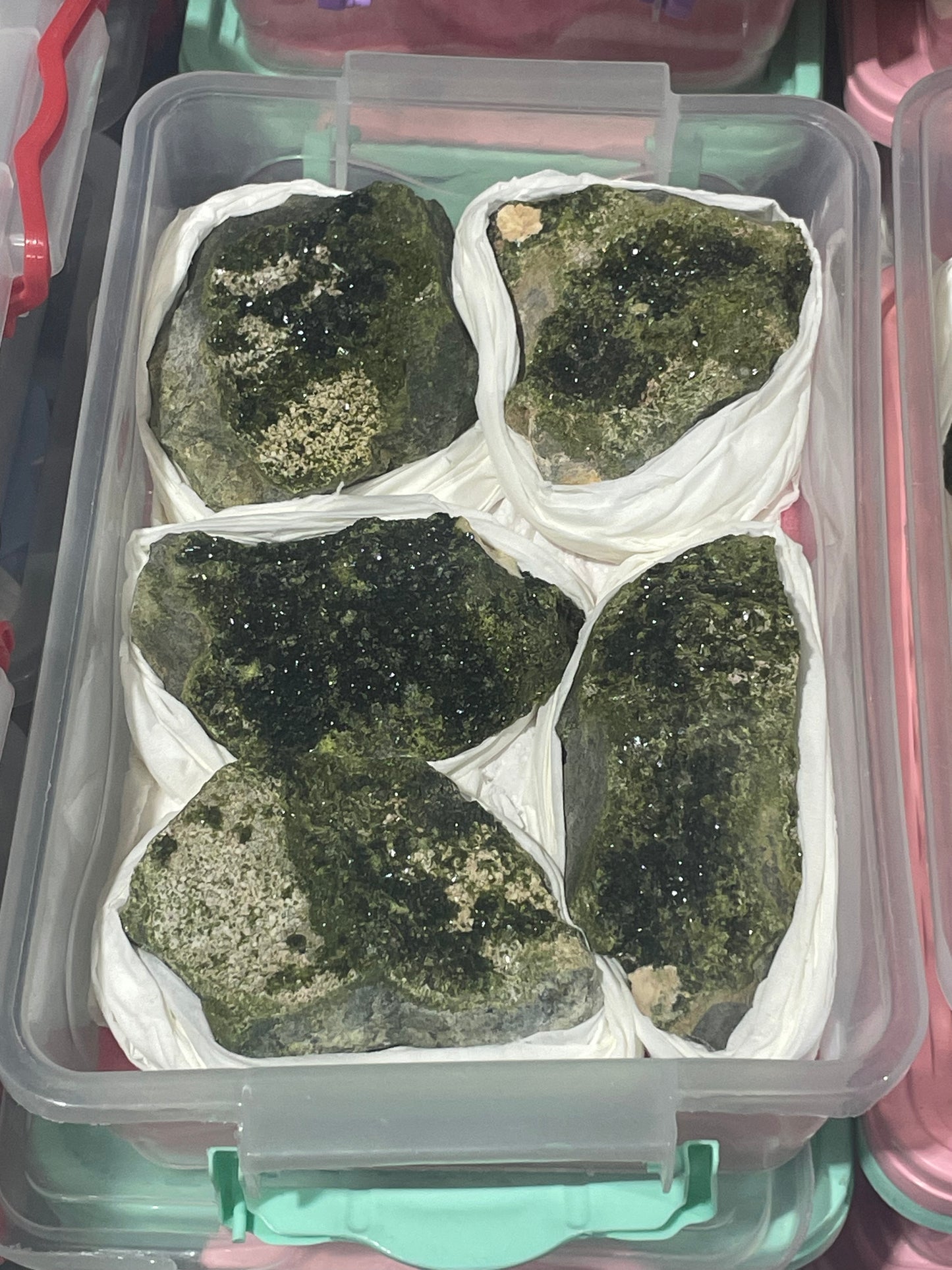 Epidote with Mesolite (Tub)