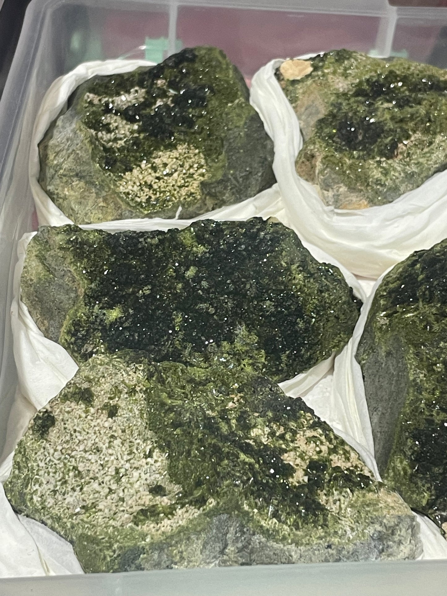Epidote with Mesolite (Tub)