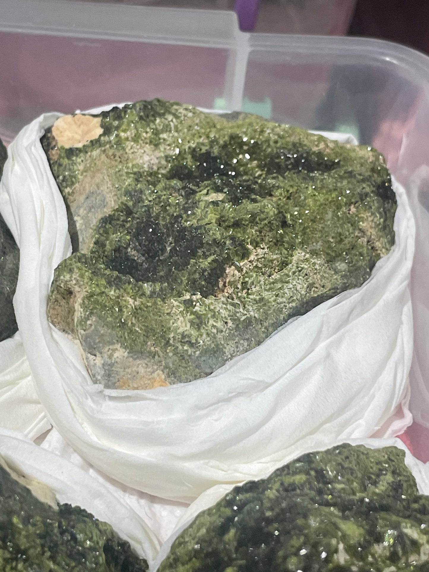 Epidote with Mesolite (Tub)
