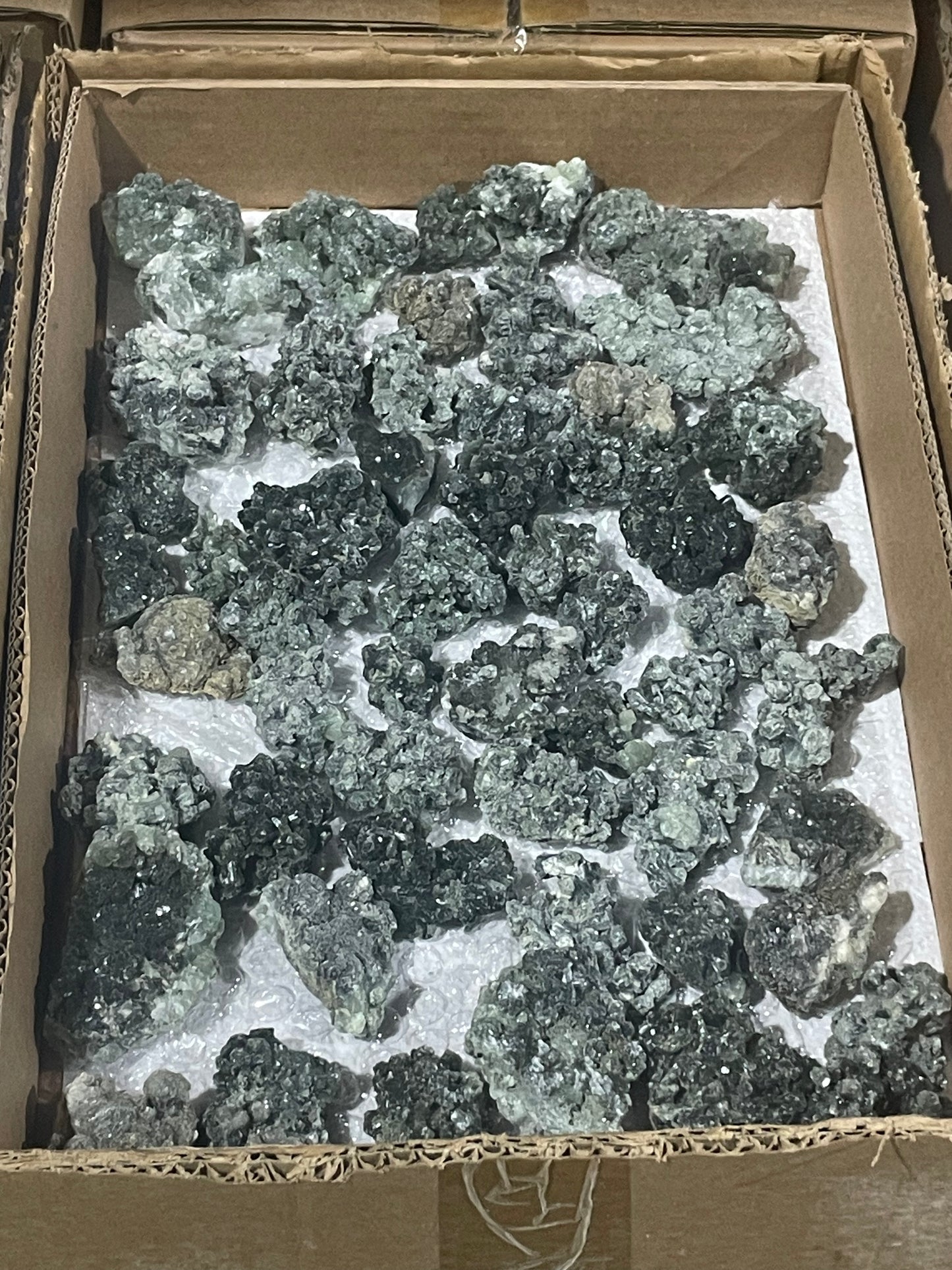 Epidote with Prehnite Clusters (Flat)