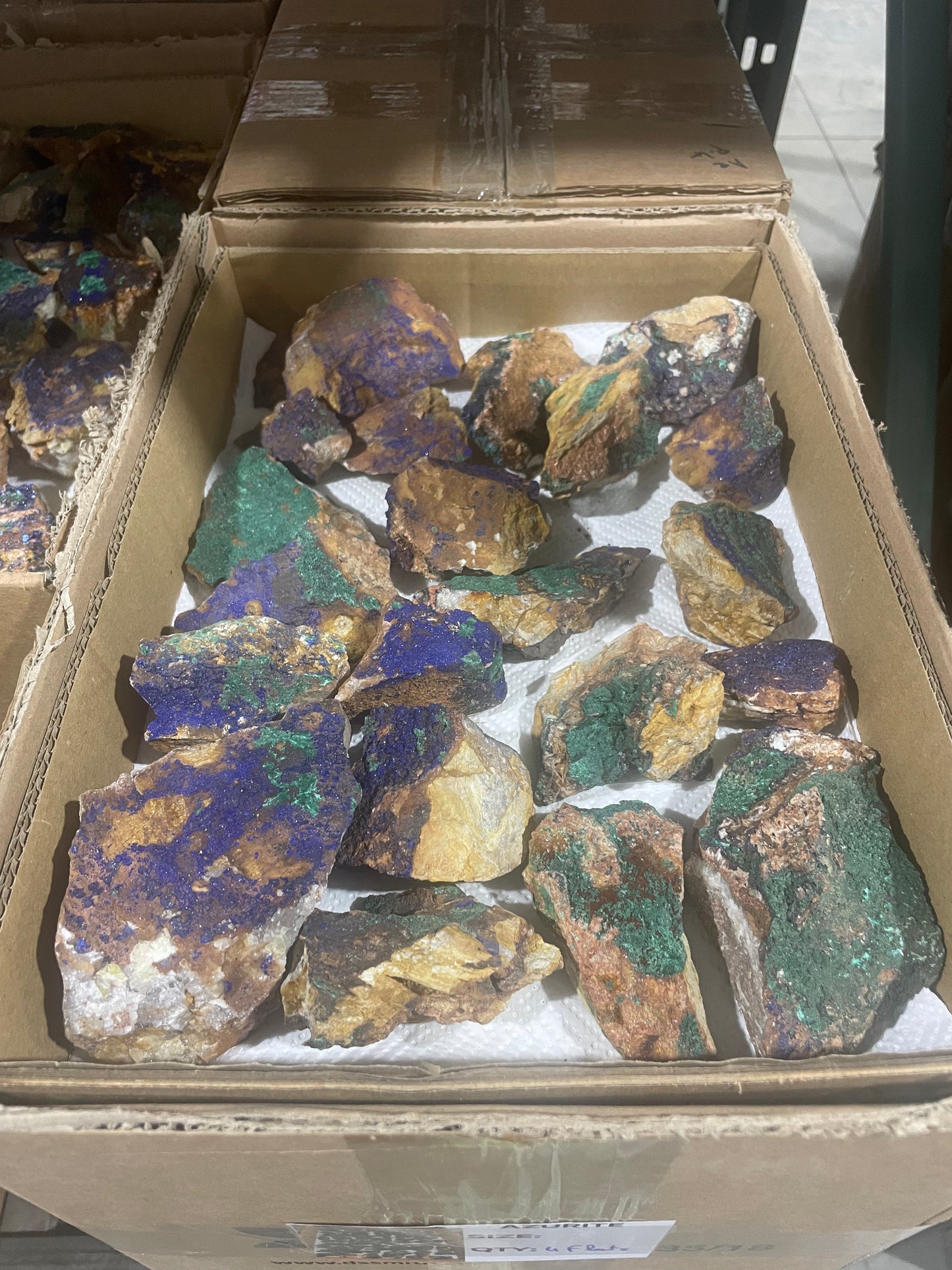 Azurite with Malachite (Flat)