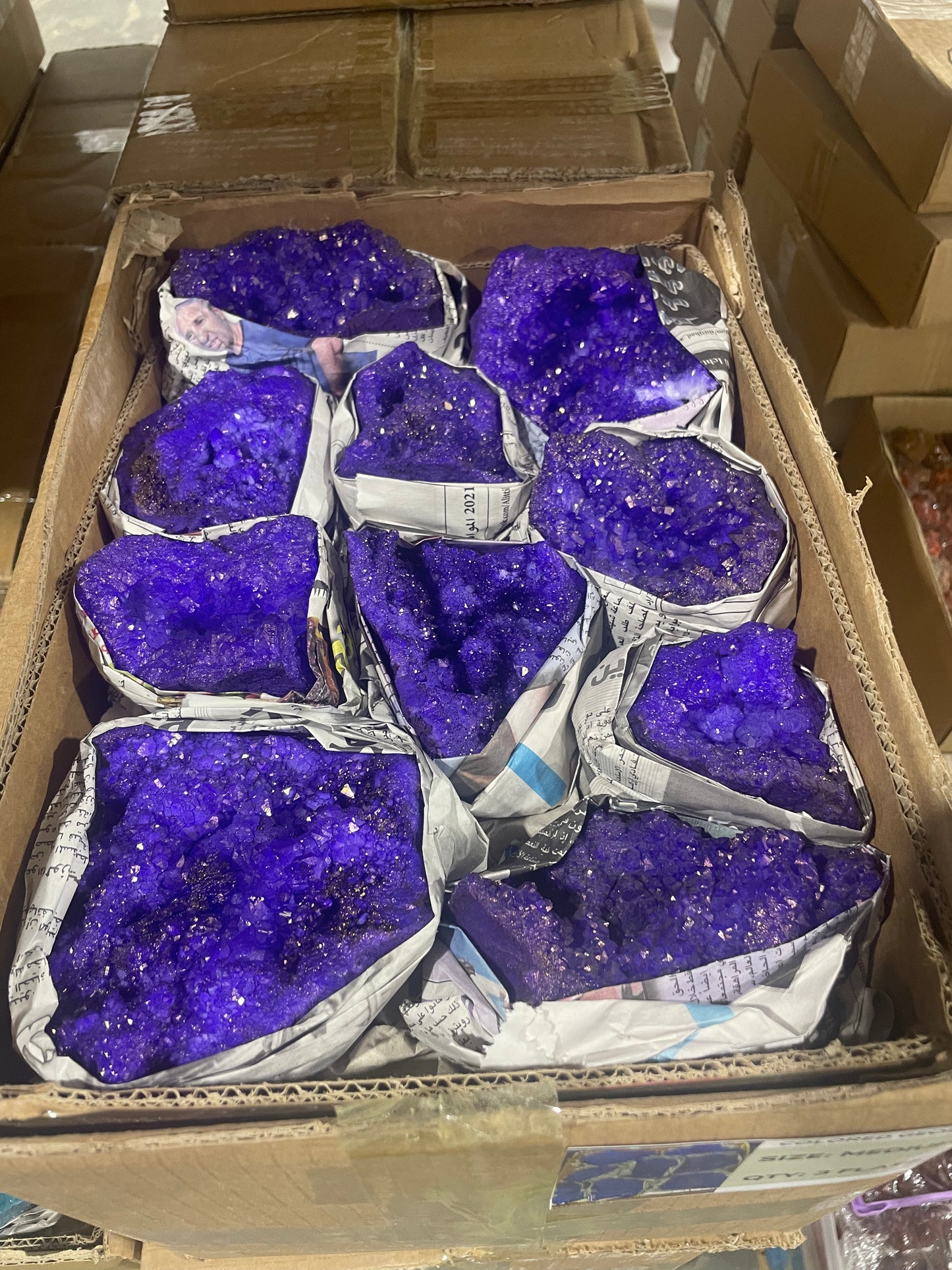 Purple Dyed Geodes (Flat)