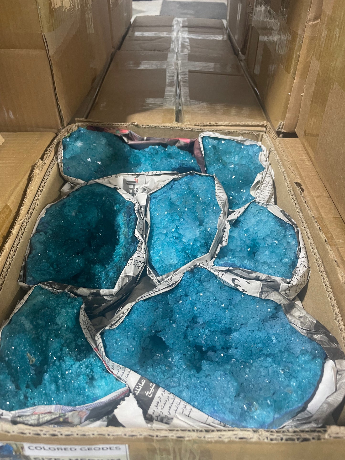 Blue Dyed Geodes (Flat)