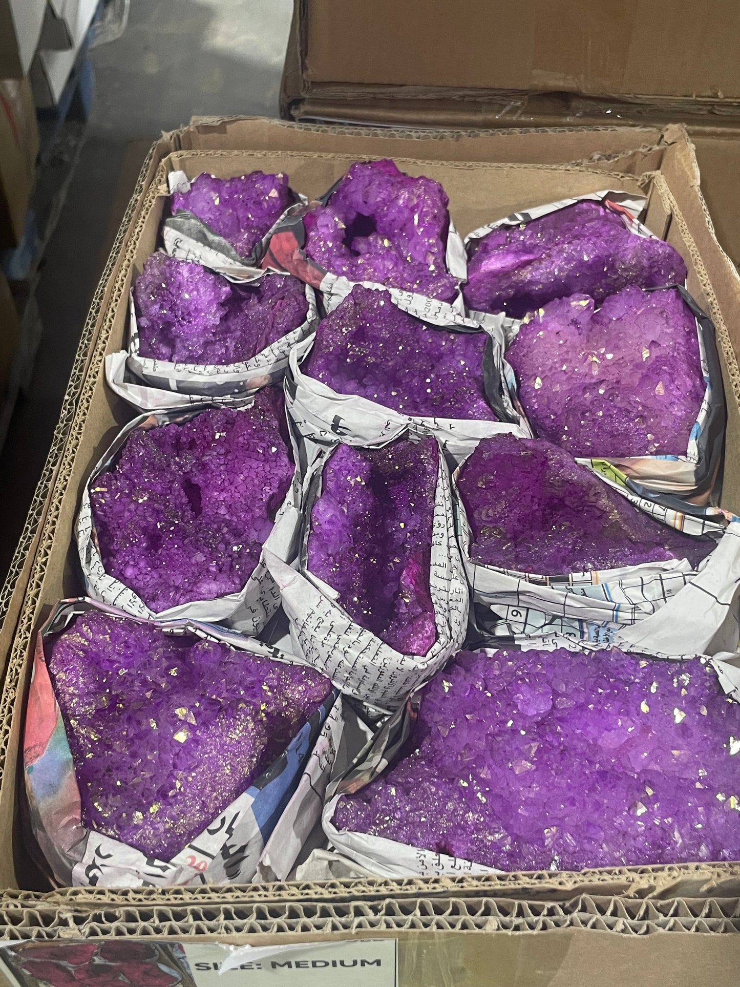 Pink Dyed Geodes (Flat)