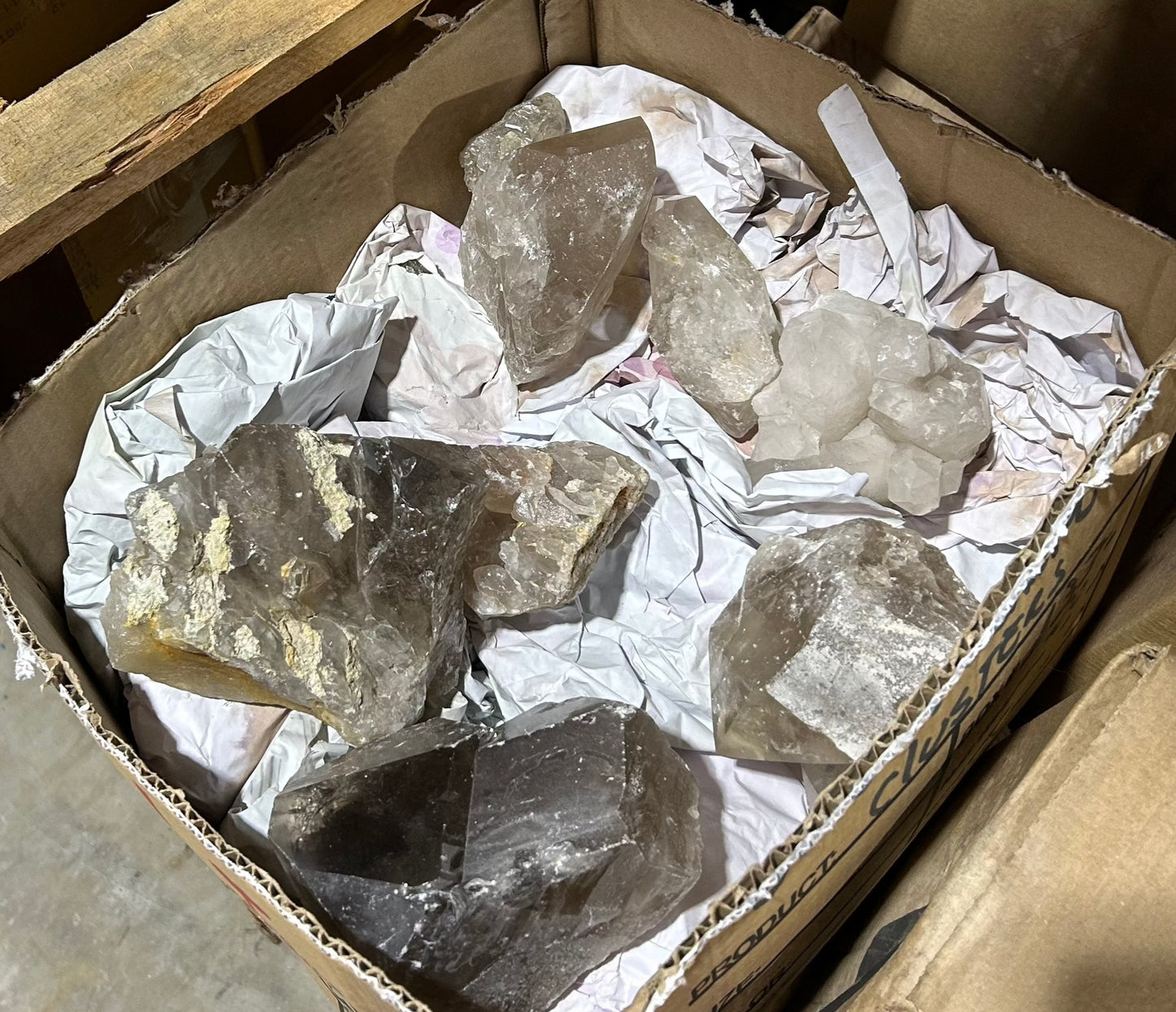 Smoky Quartz Clusters (Case)