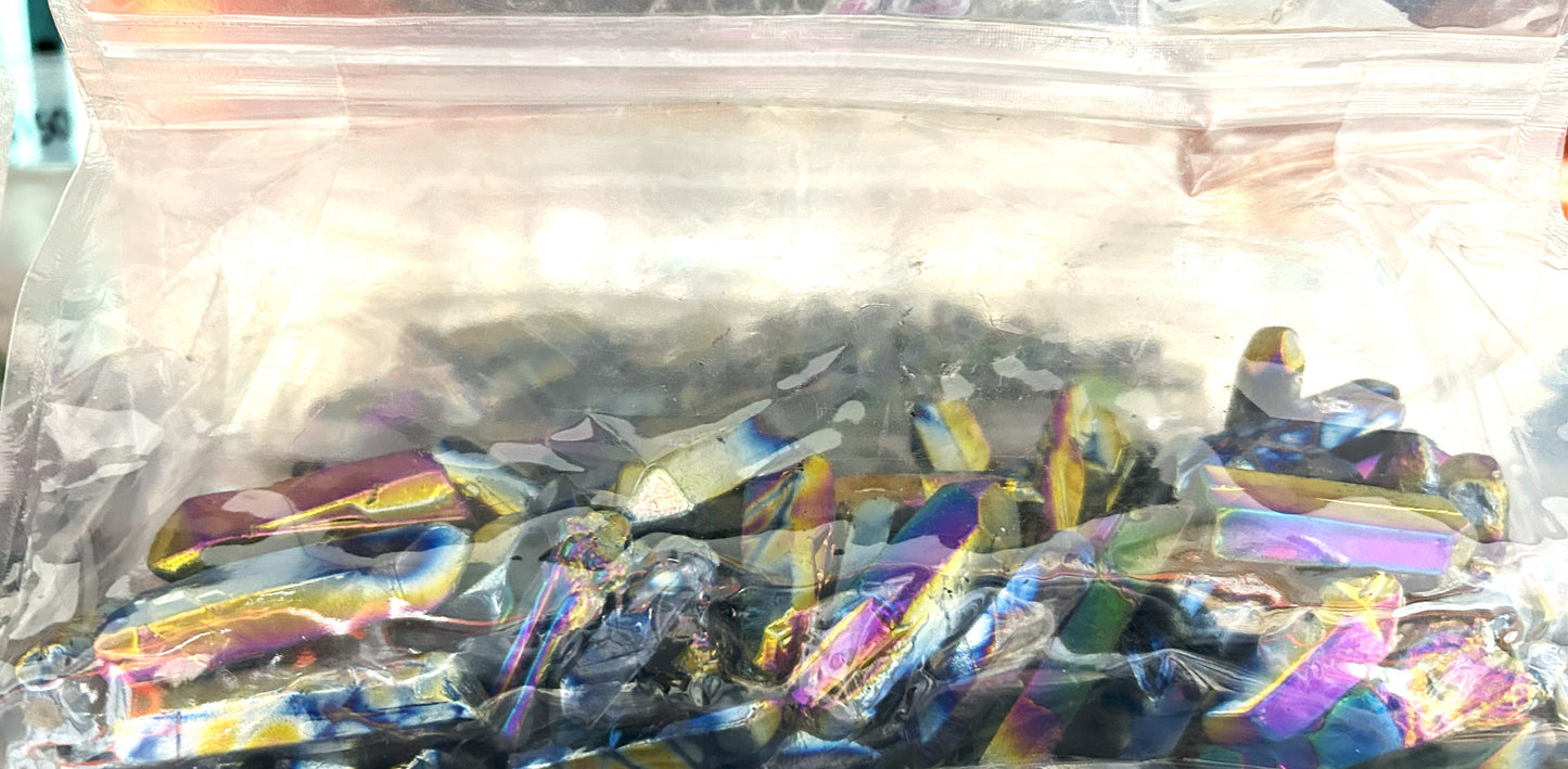 Electroplated Titanium Quartz Points