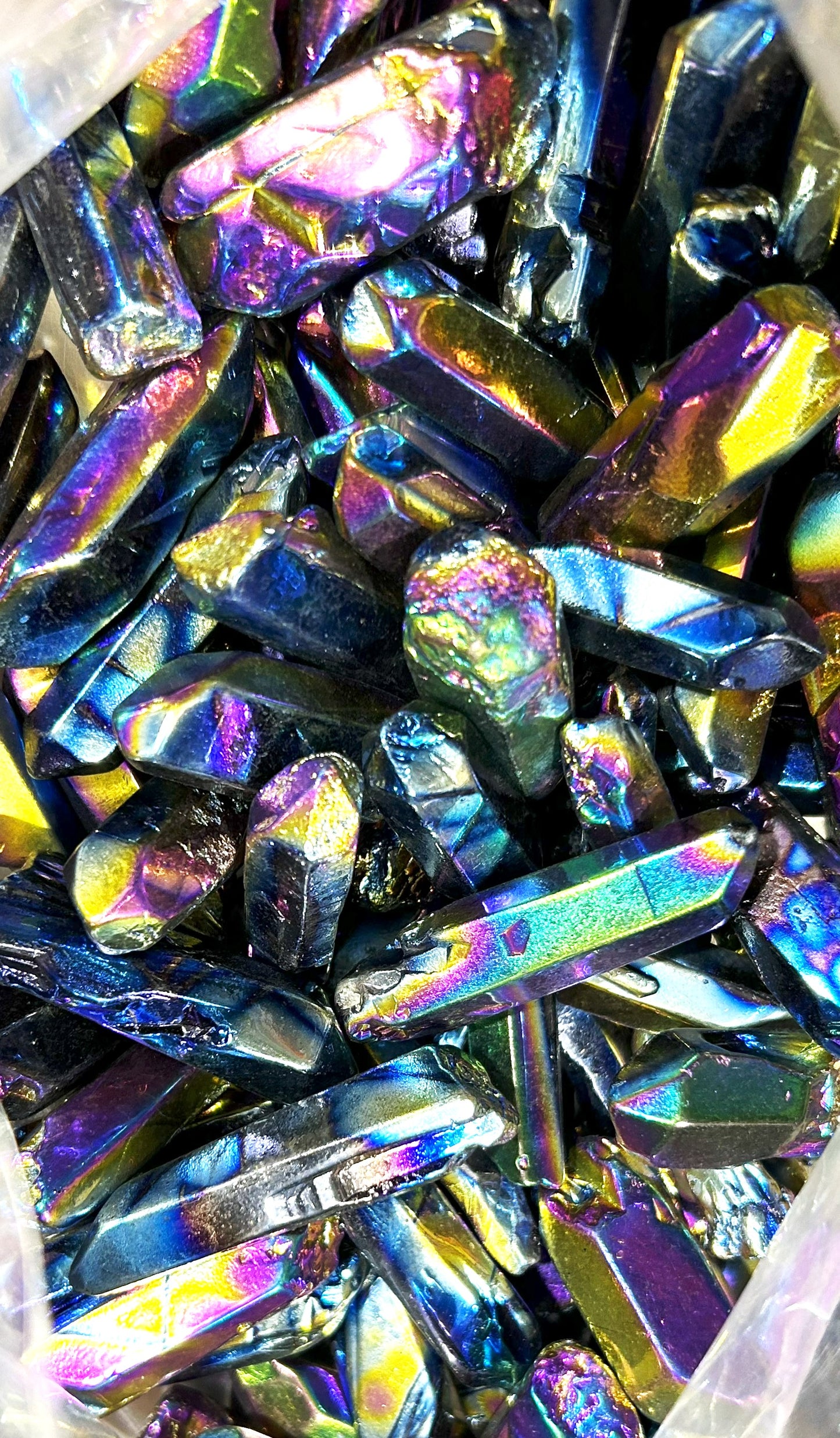 Electroplated Titanium Quartz Points