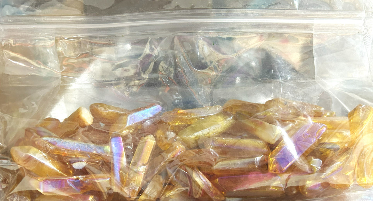 Electroplated Sunshine Quartz Points