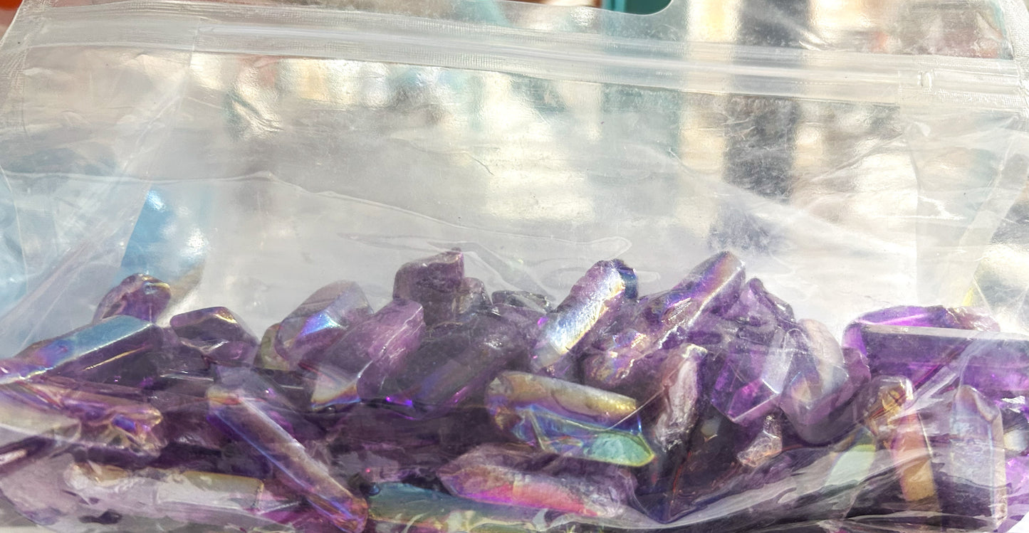 Electroplated Lilac Quartz Points