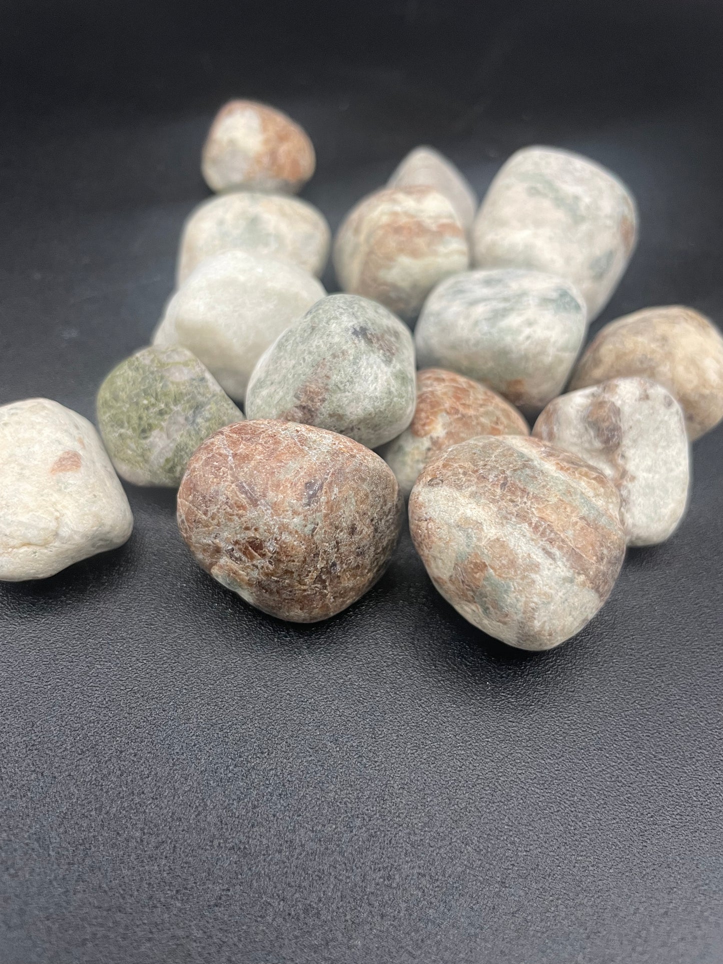 Canadian Vesuvianite and Grossular Garnet Tumbled (1kg Bag)