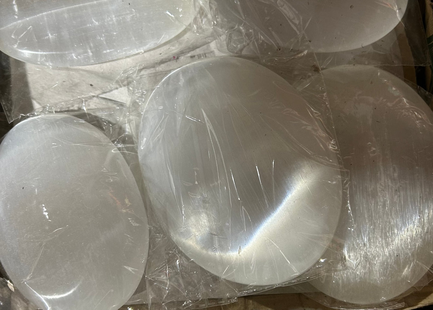 13-15 cm Selenite Palm Stone "Soap" (20 pcs)