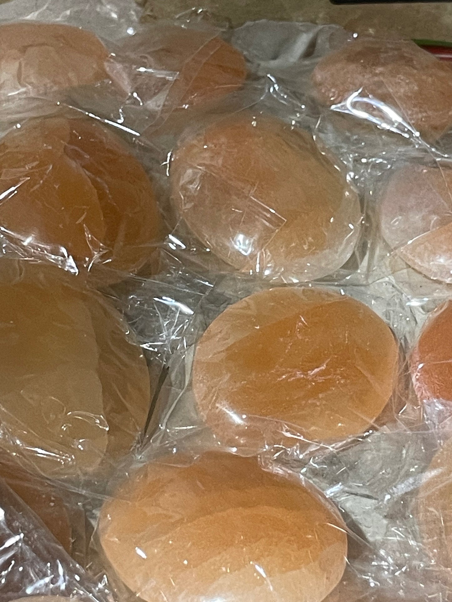 7 cm Peach Selenite Palm Stone "Soap" (20 pcs)