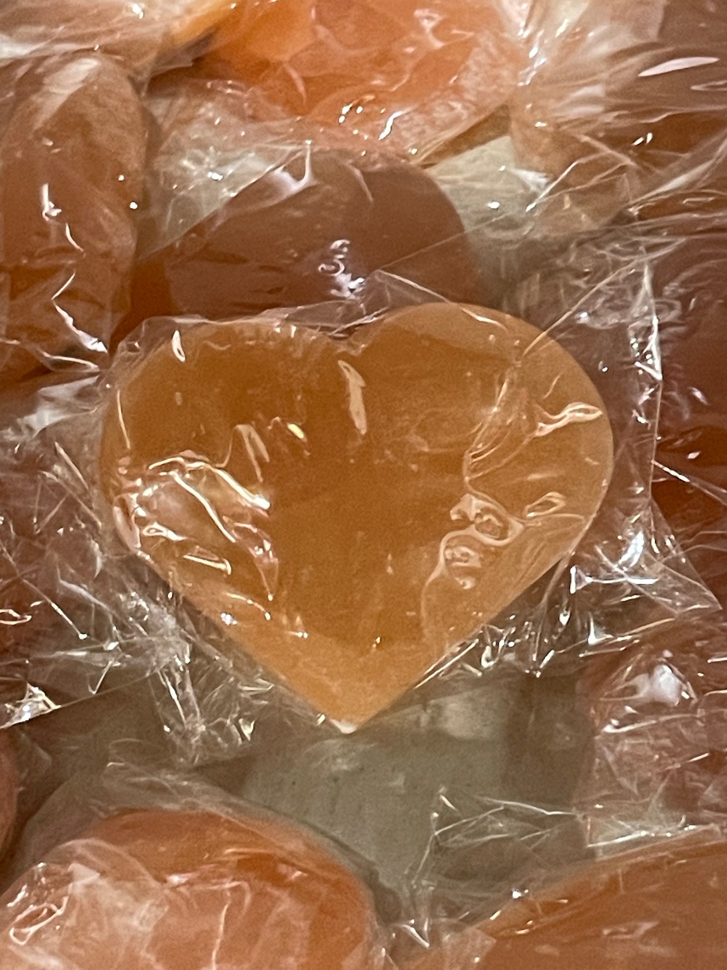 7cm Carved Orange Selenite Heart (20 pcs)