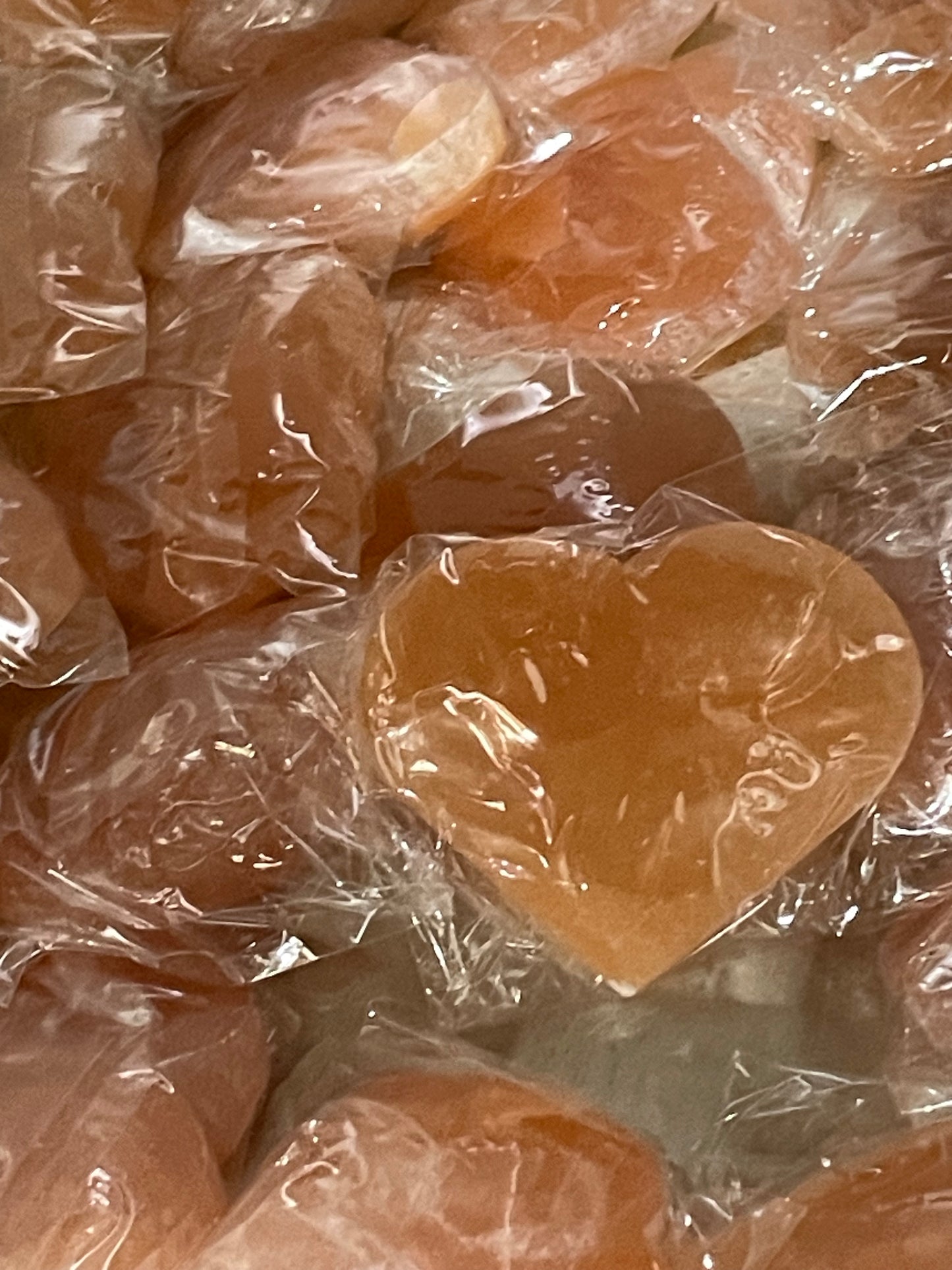 7cm Carved Orange Selenite Heart (20 pcs)