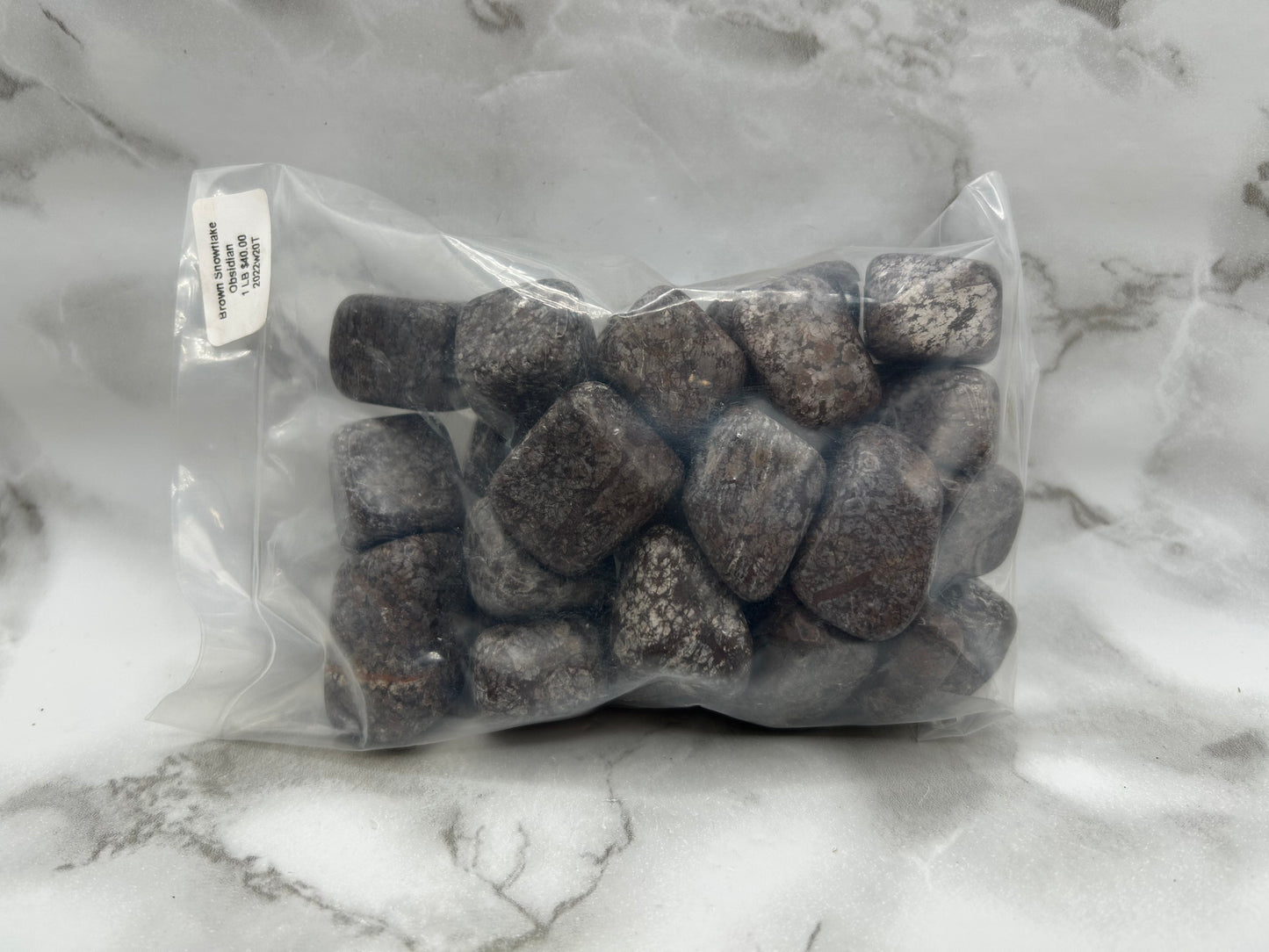 Snowflake Obsidian (Brown) 1lb Tumbled Bag