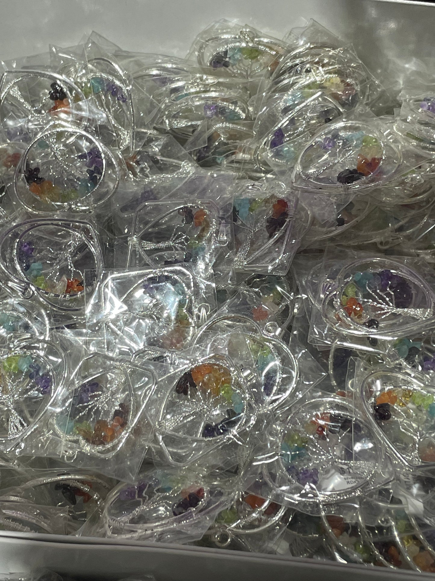Silver Plated Chakra Tree of Life Pendants (20pc Lot)