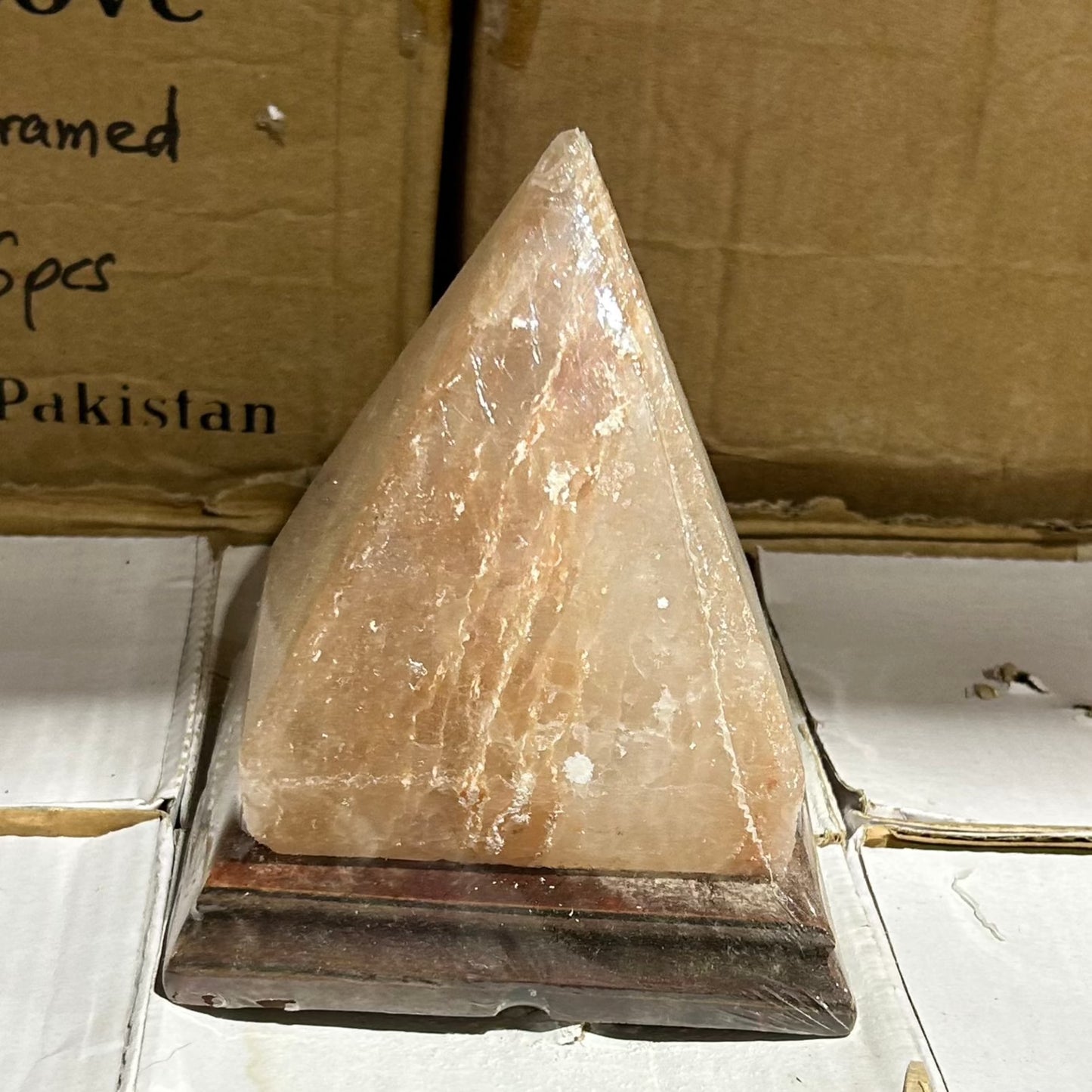 Pyramid Carved Salt Lamp (6pc Case)