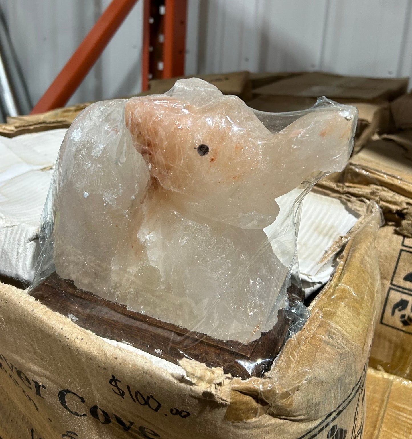 Elephant Carved Salt Lamp (4pc Case)