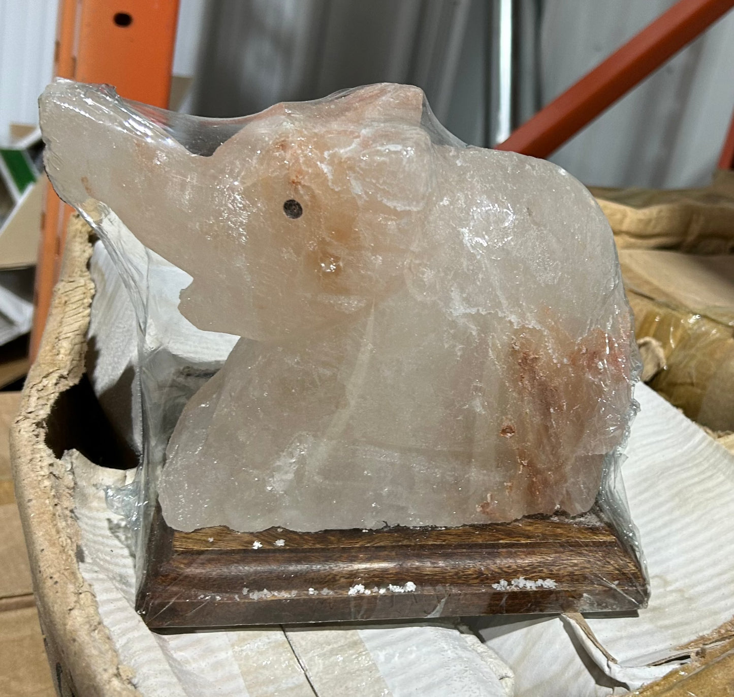 Elephant Carved Salt Lamp (4pc Case)
