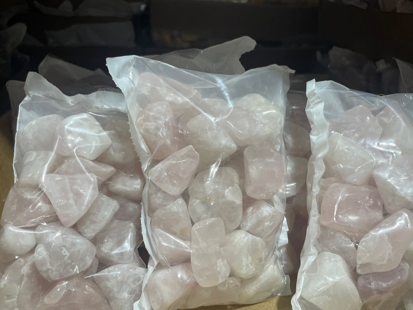 Rose Quartz (Vibration Tumbled) 1lb Tumbled Bag