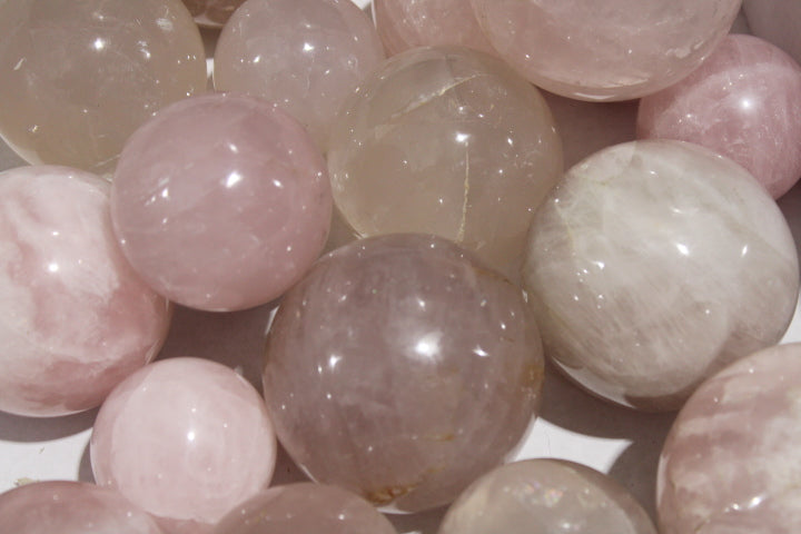 Rose Quartz Spheres (10lb Lot)