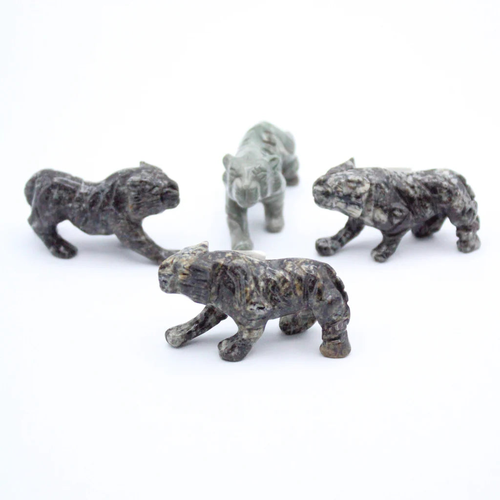 Marble Tiger Carving 20pc Lot