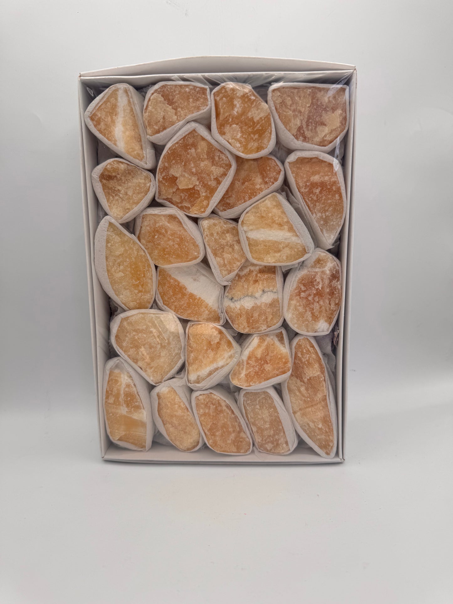 Orange Calcite Half Flat