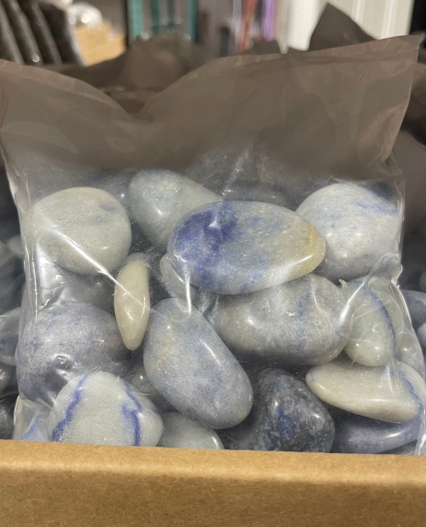Blue Quartz 2lb Tumbled Bag