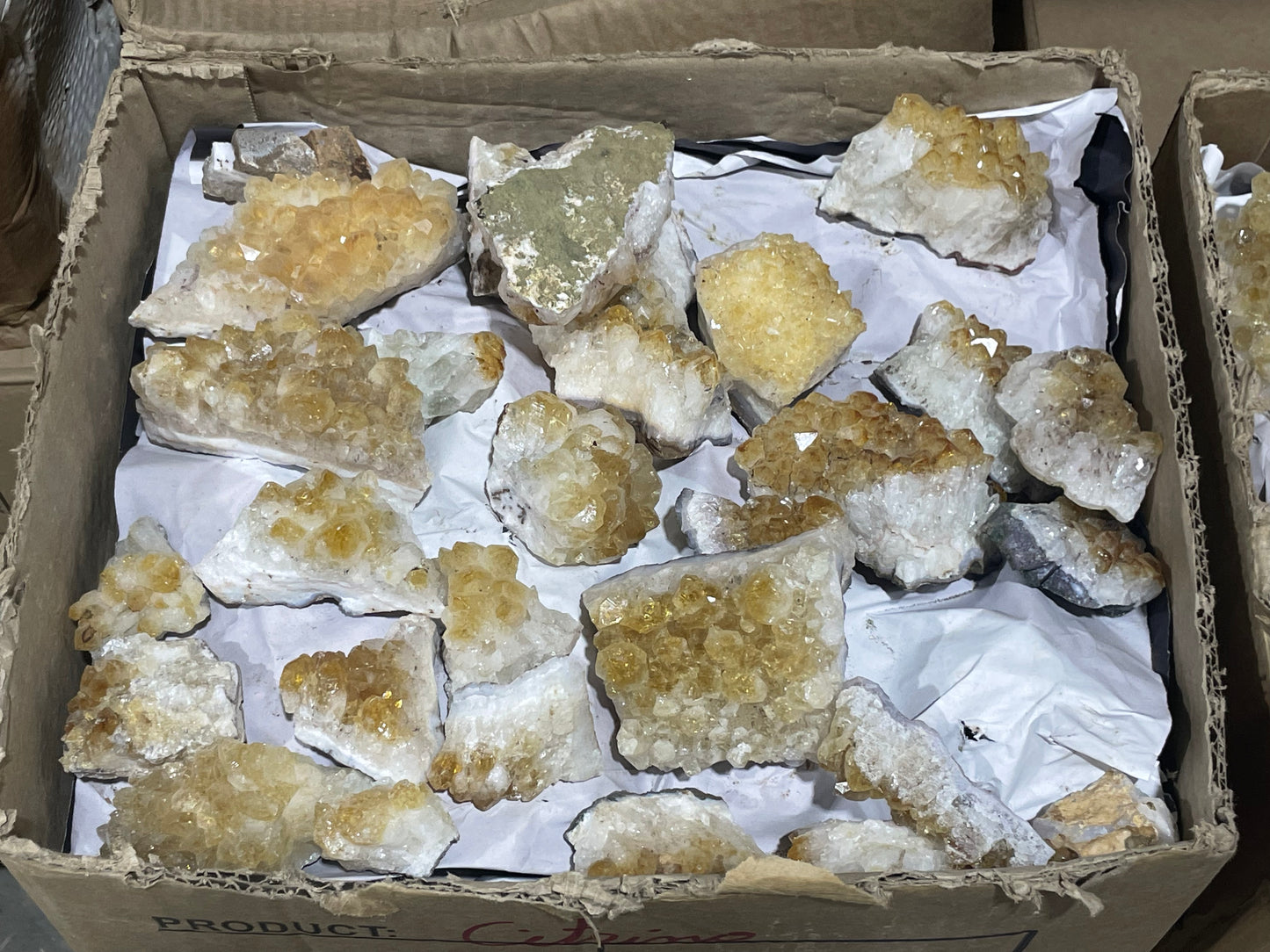 A Grade Citrine Clusters (Case)