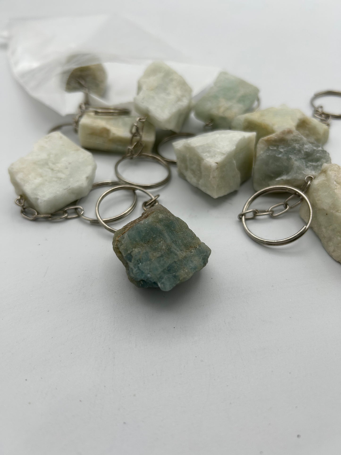 Aquamarine Keychains (10pc) Brazil
