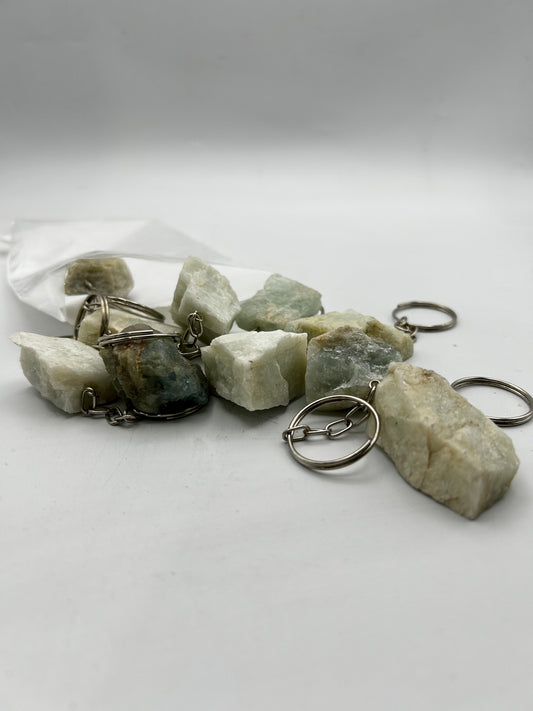 Aquamarine Keychains (10pc) Brazil
