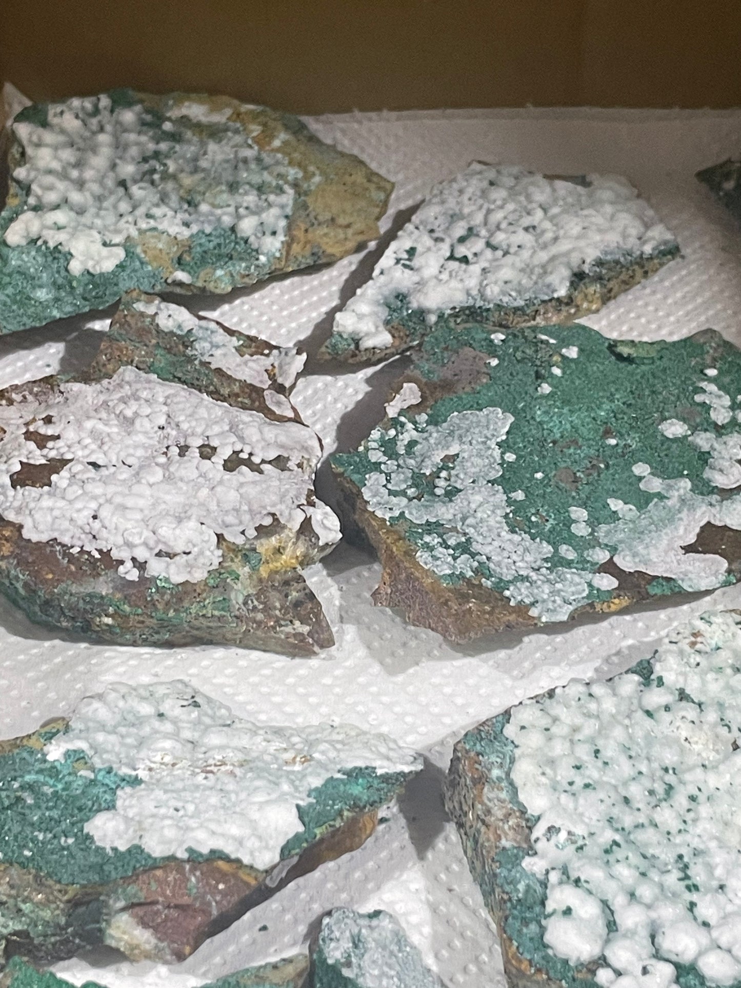 Malachite with Aragonite (Flat)