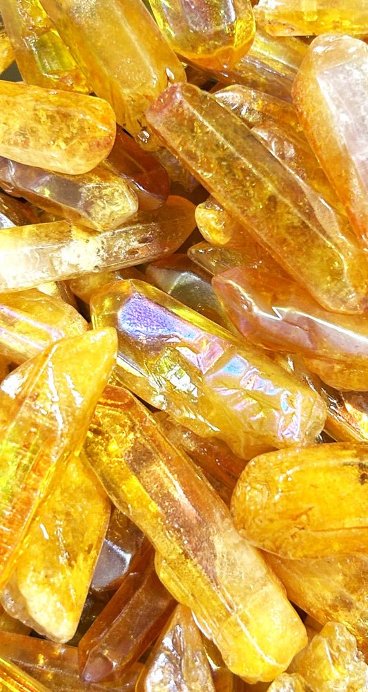 Electroplated Sunshine Quartz Points
