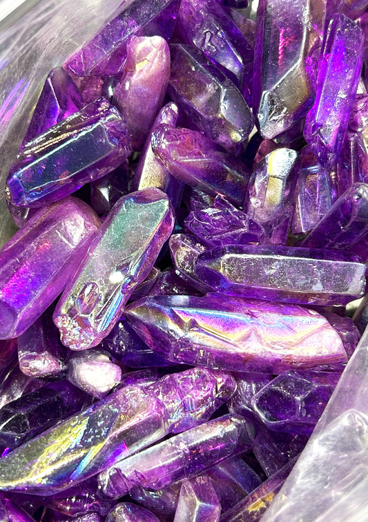 Electroplated Lilac Quartz Points