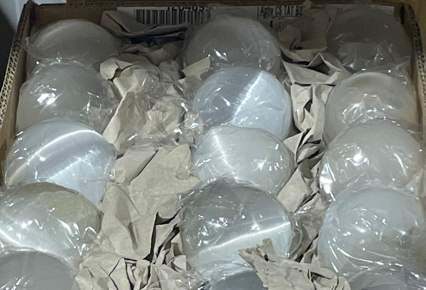 7-8 cm White Selenite Spheres (Case)