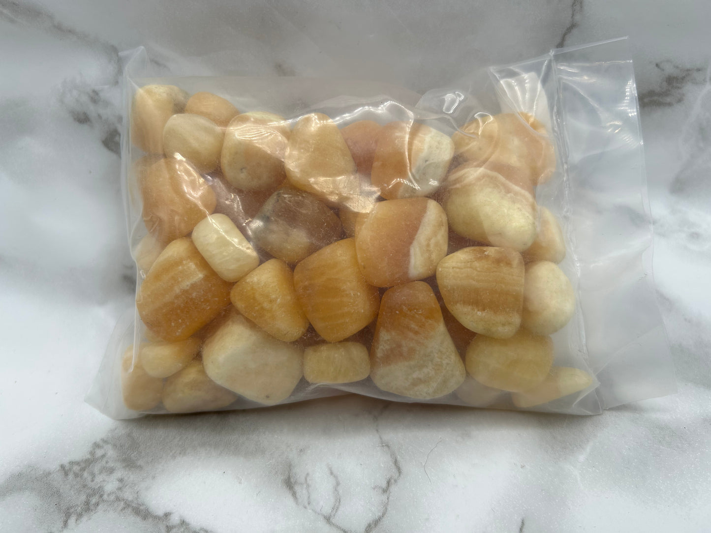 Yellow Calcite 1lb Tumbled Bag