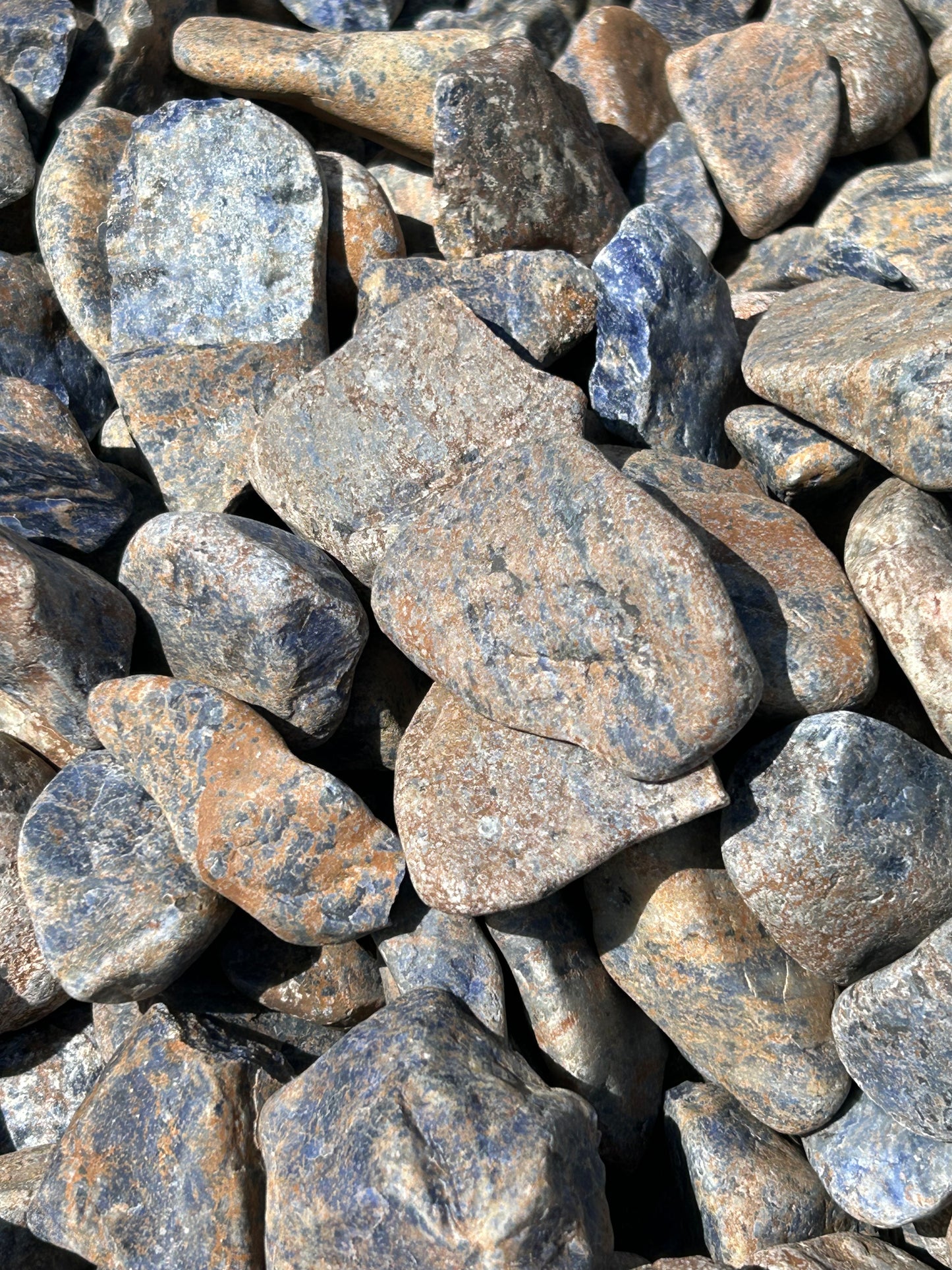 River Tumbled Sodalite (10lb Lot)