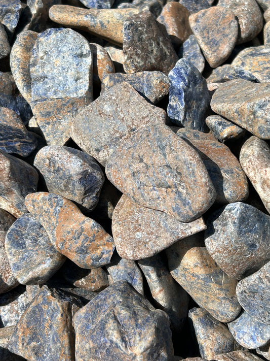 River Tumbled Sodalite (10lb Lot)