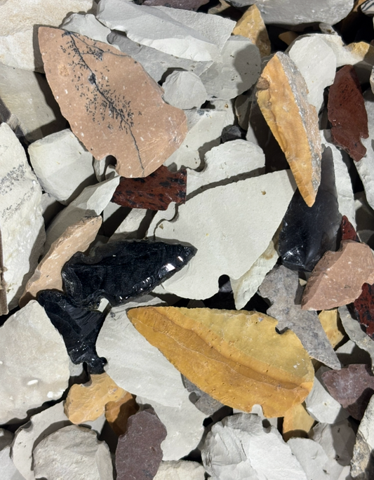 Mixed Stone Arrow Head 15pc Lot