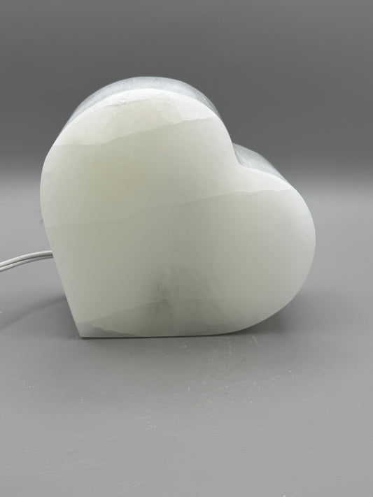 20cm Heart Selenite Lamp (4pc Case)