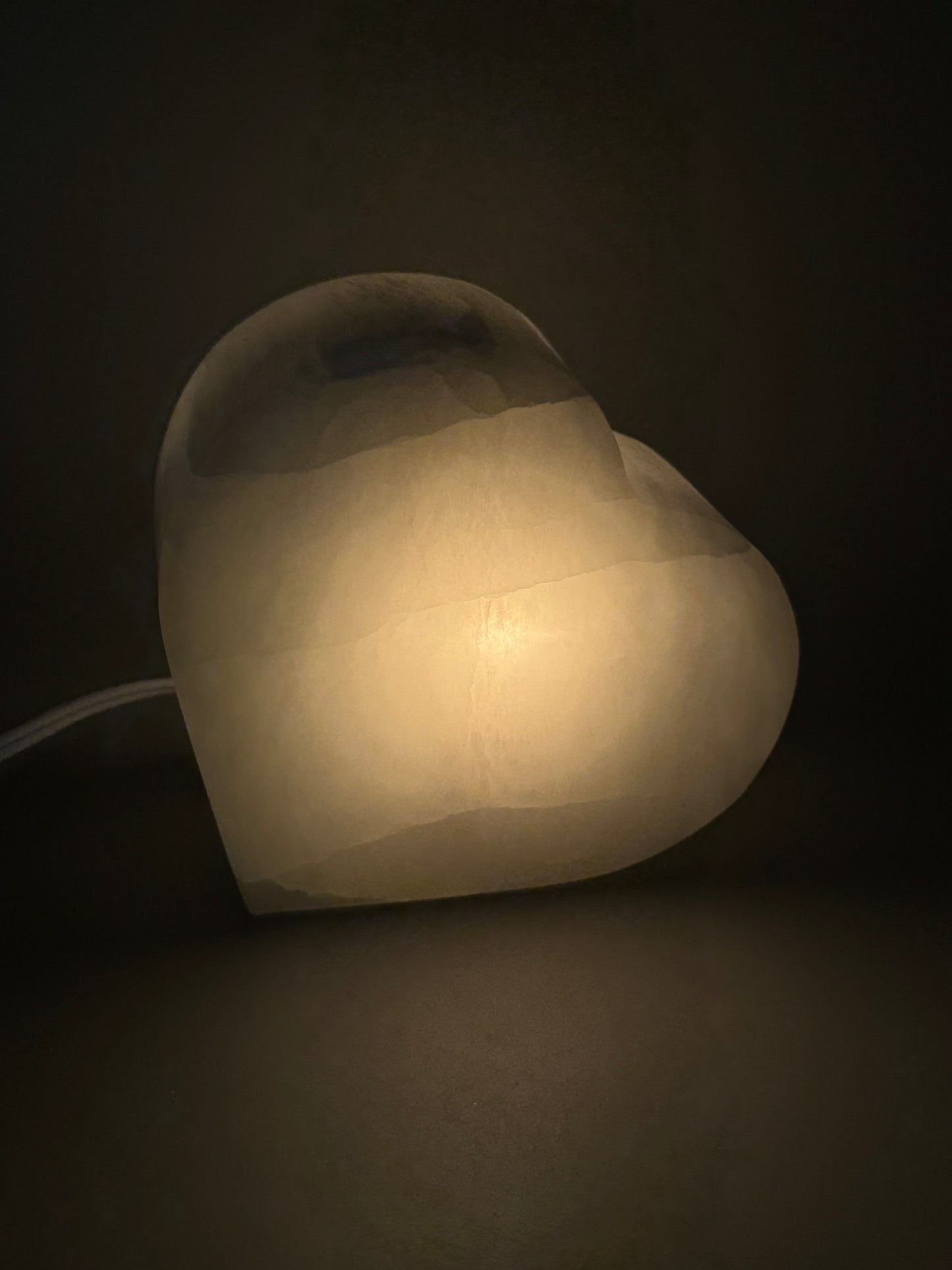 20cm Heart Selenite Lamp (4pc Case)